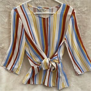 Long sleeve striped top